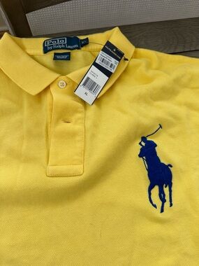 Polo by Ralph Lauren Yellow Polo with Navy Pony Embroidery